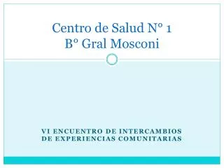 centro de salud n 1 b gral mosconi