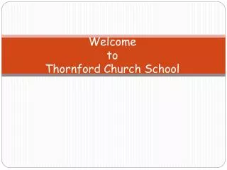 Welcome to Thornford Church School