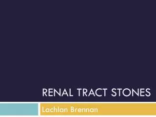 Renal tract stones