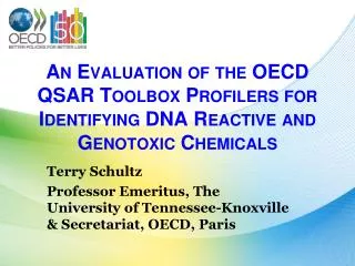 Terry Schultz Professor Emeritus, The University of Tennessee-Knoxville &amp; Secretariat, OECD, Paris