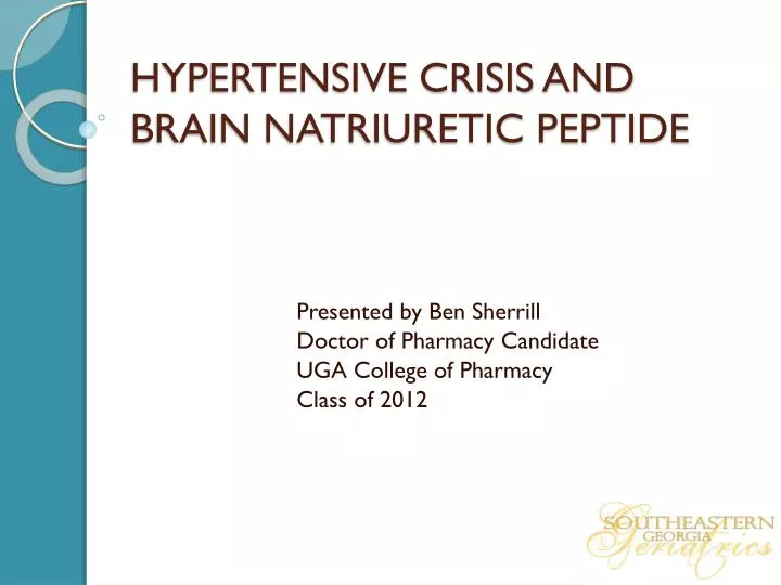 hypertensive crisis and brain natriuretic peptide