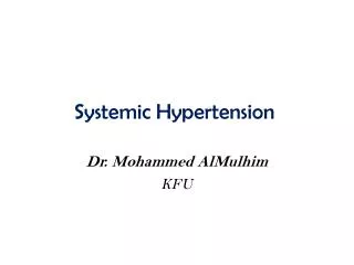 Systemic Hypertension