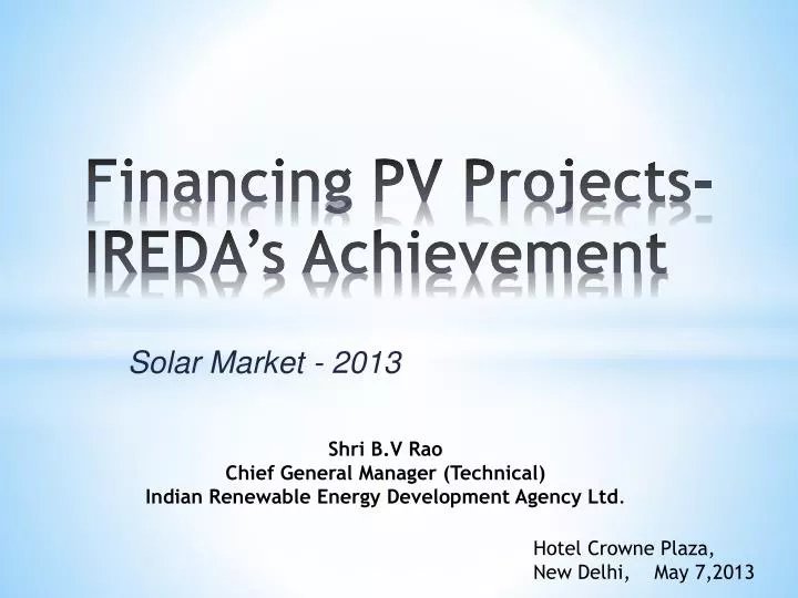 financing pv projects ireda s achievement