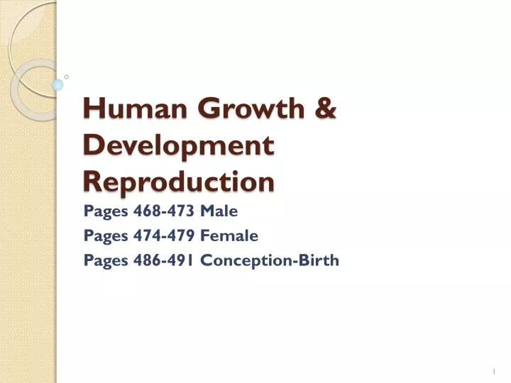 human growth development reproduction