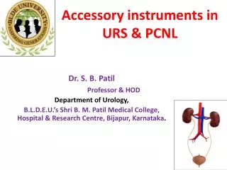 Accessory instruments in URS &amp; PCNL