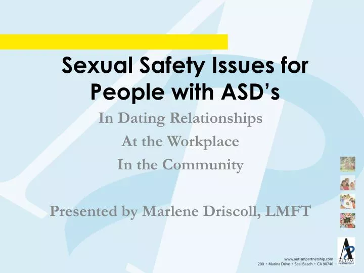 sexual safety issues for people with asd s