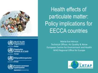 Health effects of particulate matter: Policy implications for EECCA countries