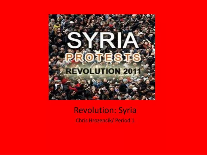 revolutions syria