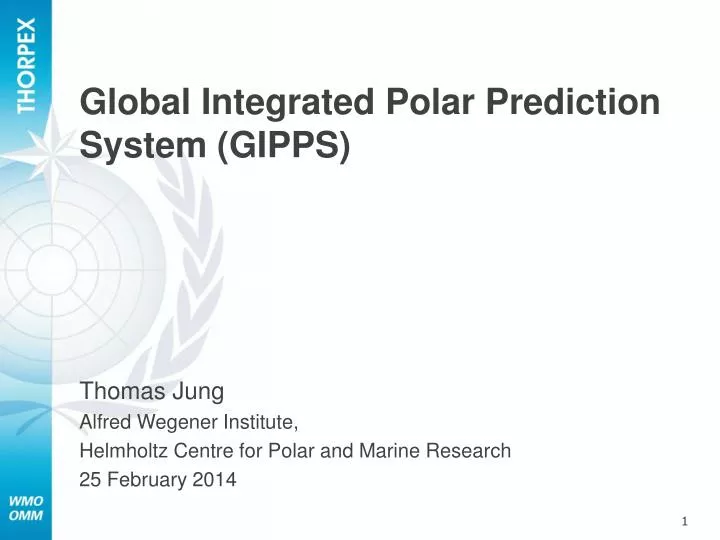 global integrated polar prediction system gipps