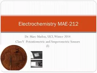 Electrochemistry MAE - 212