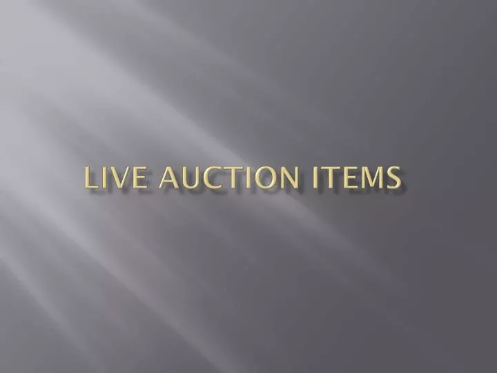 live auction items