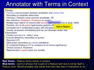 Annotator with Terms in Context