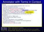 Annotator with Terms in Context - slide 1