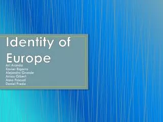 Identity of Europe