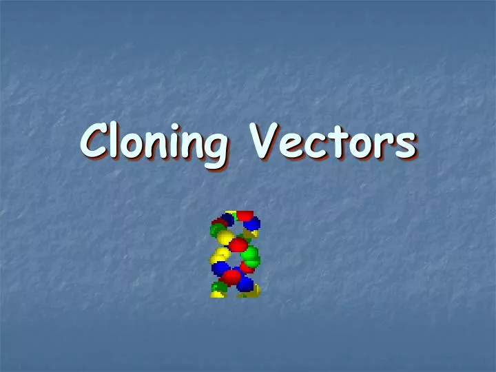 cloning vectors