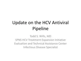 Update on the HCV Antiviral Pipeline