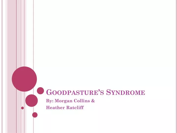goodpasture s syndrome