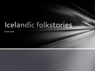 Icelandic folkstories