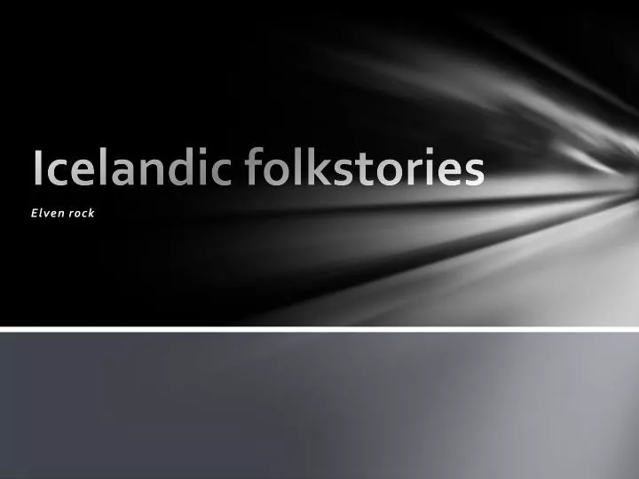 icelandic folkstories