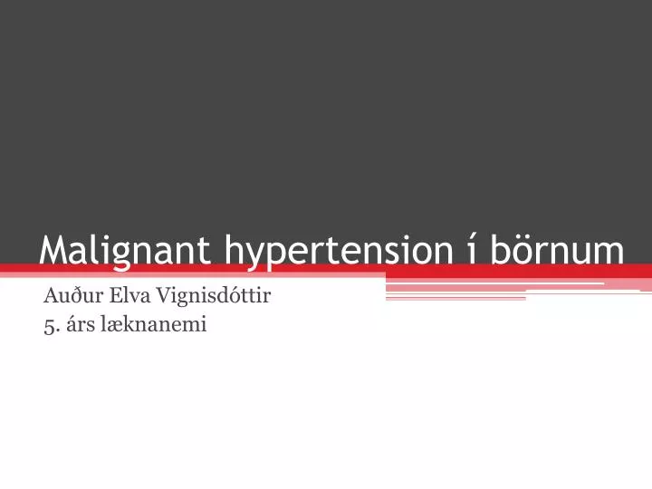 malignant hypertension b rnum