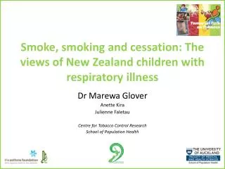 Smoke, smoking and cessation: The views of New Zealand children with respiratory illness