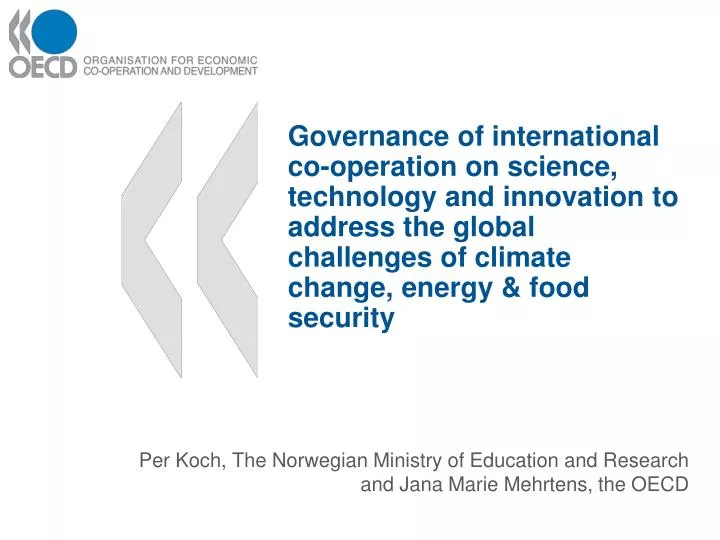 per koch the norwegian ministry of education and research and jana marie mehrtens the oecd