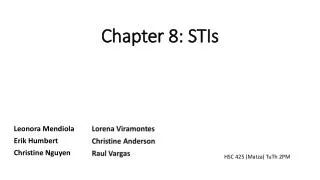 Chapter 8: STIs