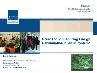 Green Cloud: Reducing Energy Consumption in Cloud systems