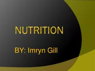 NUTRITION