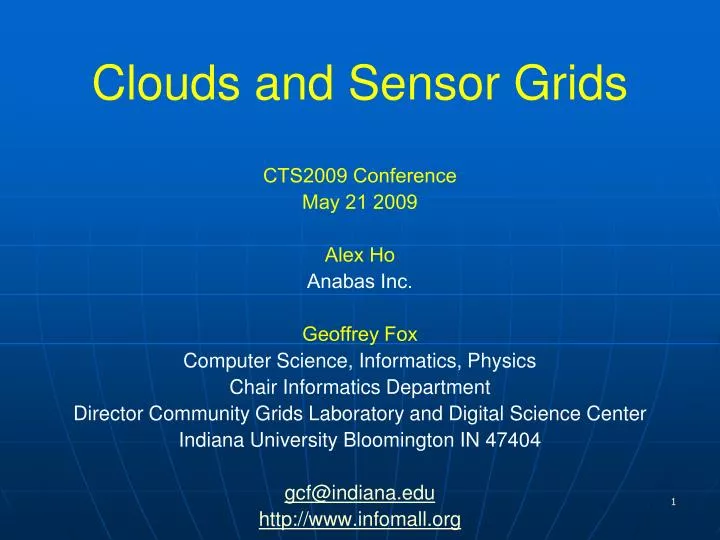 clouds and sensor grids