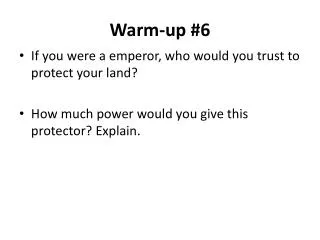 warm up 6