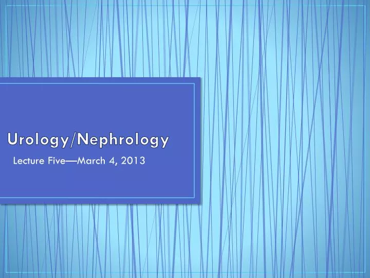 urology nephrology