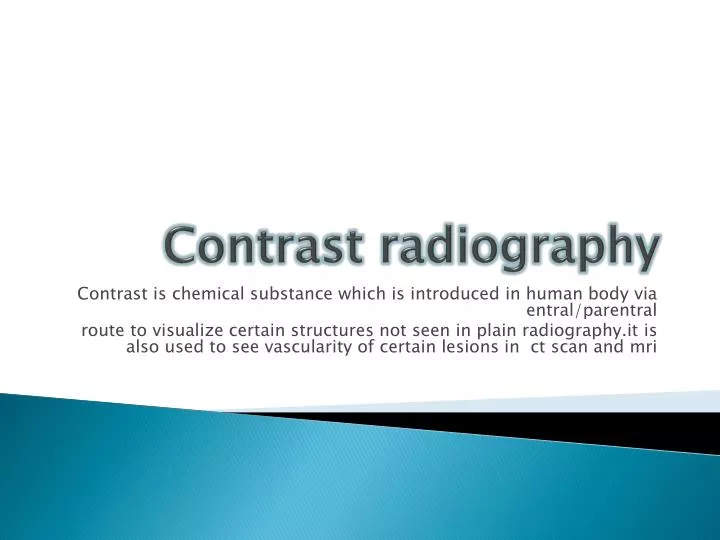 contrast radiography