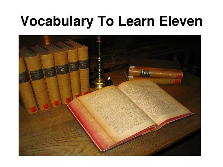 vocabulary to learn eleven