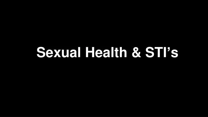 sexual health sti s