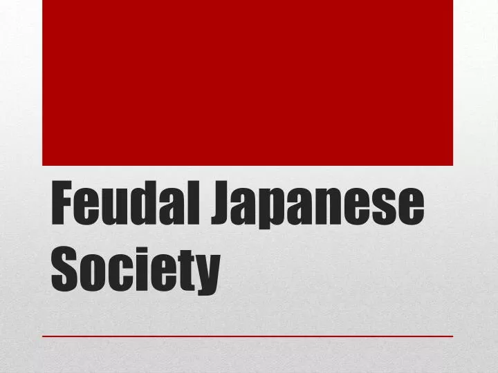 feudal japanese society