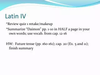 latin iv
