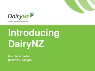 Introducing DairyNZ