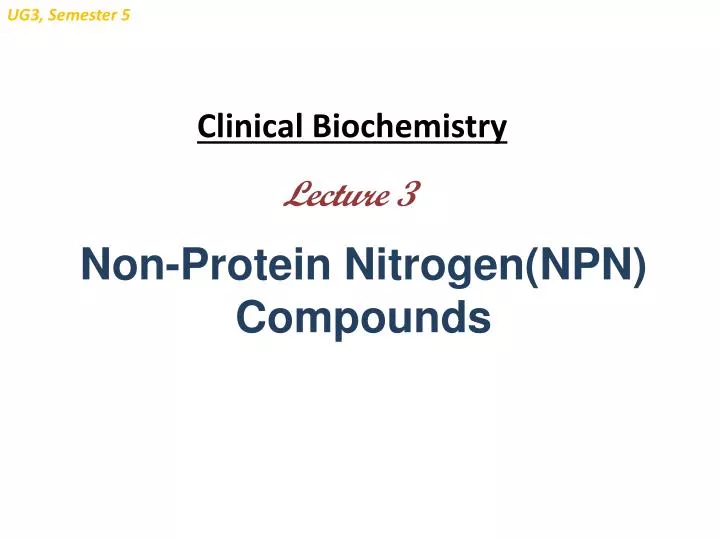 non protein nitrogen npn compounds