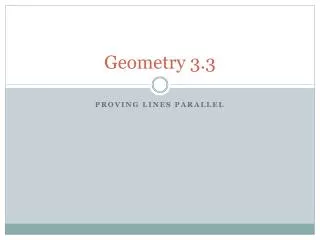 Geometry 3.3