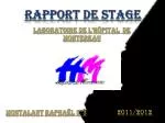 Rapport de stage - slide 1