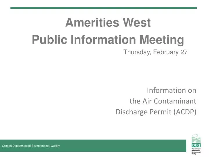 amerities west public information meeting thursday february 27