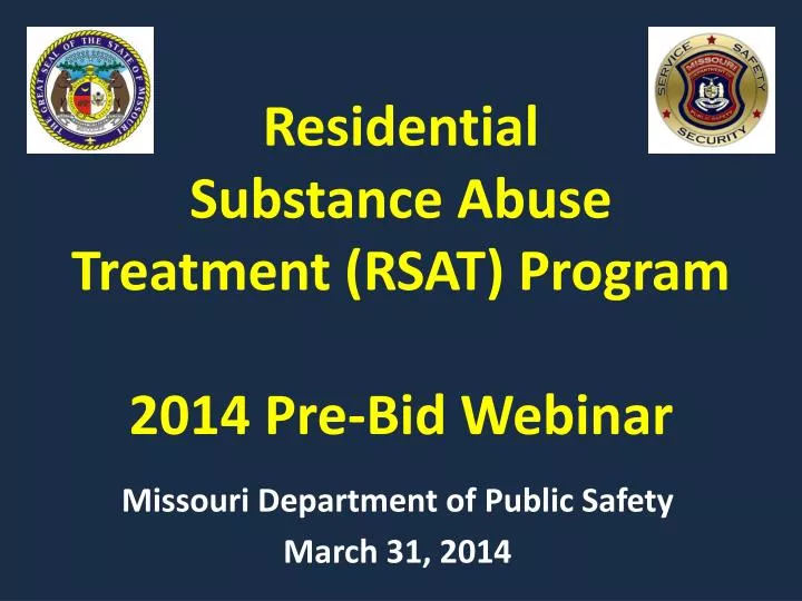 residential substance abuse treatment rsat program 2014 pre bid webinar