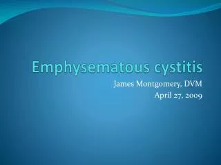 Emphysematous cystitis