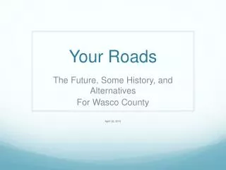 Your Roads
