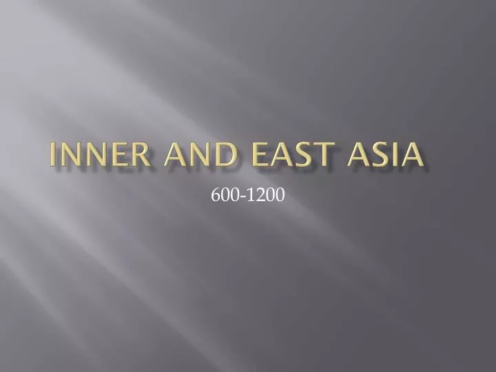 inner and east asia