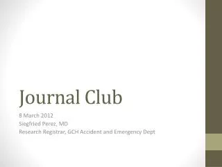 Journal Club