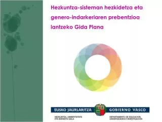 Hezkuntza-sisteman hezkidetza eta genero-indarkeriaren prebentzioa lantzeko Gida Plana