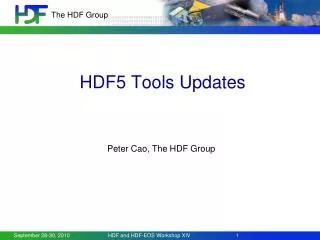 HDF5 Tools Updates