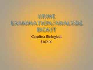 Urine Examination/Analysis BioKit
